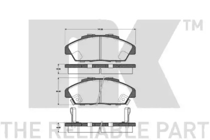 Комплект тормозных колодок NK 222624