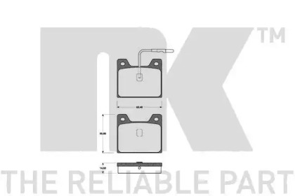 Комплект тормозных колодок NK 223705