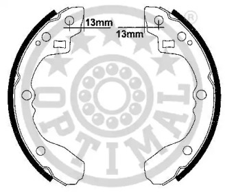 Комлект тормозных накладок OPTIMAL BB-7274