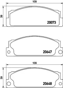 Комплект тормозных колодок PAGID T6025