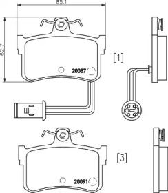 Комплект тормозных колодок PAGID T5028