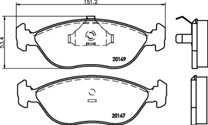 Комплект тормозных колодок PAGID T1087