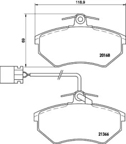 Комплект тормозных колодок PAGID T5059