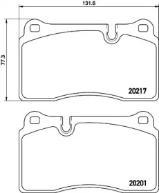 Комплект тормозных колодок PAGID T2071