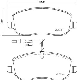 Комплект тормозных колодок PAGID T1369