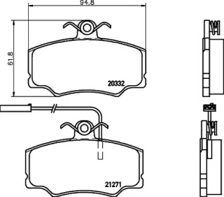 Комплект тормозных колодок PAGID T5047