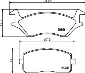 Комплект тормозных колодок PAGID T0833