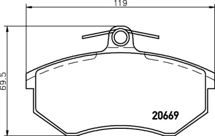 Комплект тормозных колодок PAGID T5008