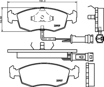 Комплект тормозных колодок PAGID T1006