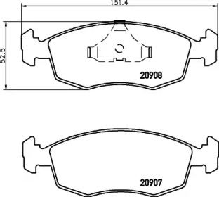 Комплект тормозных колодок PAGID T1005