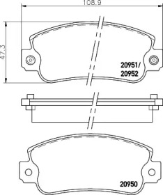 Комплект тормозных колодок PAGID T0624