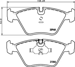 Комплект тормозных колодок PAGID T1026