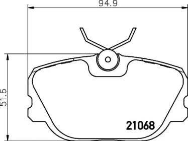 Комплект тормозных колодок PAGID T5029