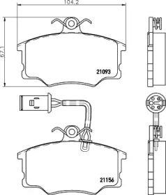 Комплект тормозных колодок PAGID T5034