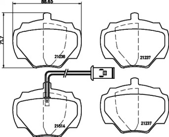 Комплект тормозных колодок PAGID T9052