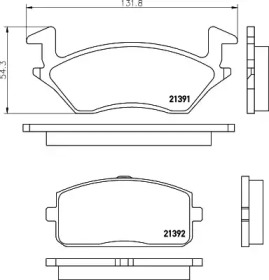 Комплект тормозных колодок PAGID T0050