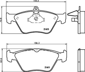 Комплект тормозных колодок PAGID T1079