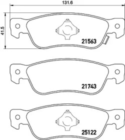 Комплект тормозных колодок PAGID T3029