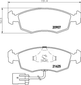 Комплект тормозных колодок PAGID T1080