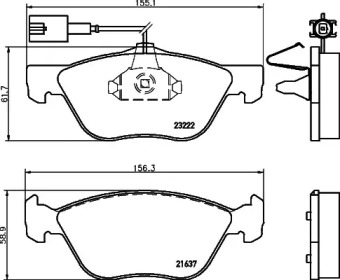 Комплект тормозных колодок PAGID T1166