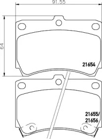 Комплект тормозных колодок PAGID T3014