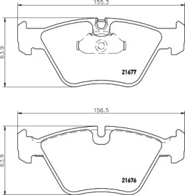 Комплект тормозных колодок PAGID T1103