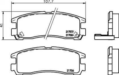 Комплект тормозных колодок PAGID T3031