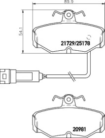 Комплект тормозных колодок PAGID T5007