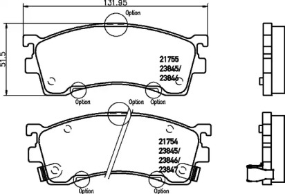 Комплект тормозных колодок PAGID T1268