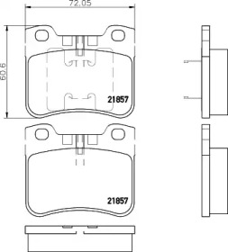 Комплект тормозных колодок PAGID T1138