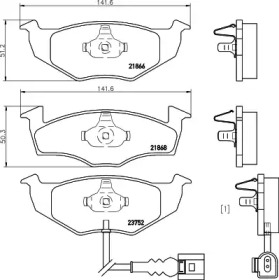 Комплект тормозных колодок PAGID T1287