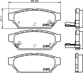 Комплект тормозных колодок PAGID T3042