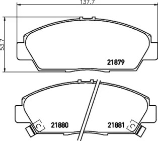 Комплект тормозных колодок PAGID T3035