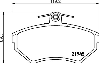 Комплект тормозных колодок PAGID T5095