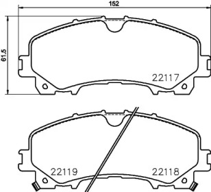 Комплект тормозных колодок, дисковый тормоз PAGID T2426