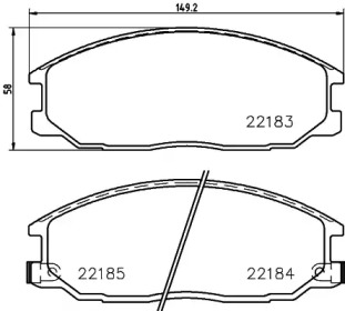 Комплект тормозных колодок PAGID T2432