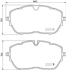 Комплект тормозных колодок PAGID T2523