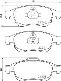 Комплект тормозных колодок PAGID T2445