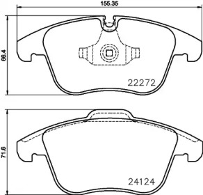 Комплект тормозных колодок PAGID T2509