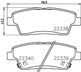 Комплект тормозных колодок, дисковый тормоз PAGID T2504