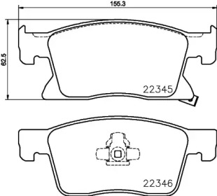 Комплект тормозных колодок PAGID T2551