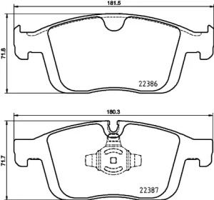 Комплект тормозных колодок PAGID T2575