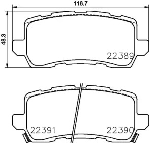 Комплект тормозных колодок, дисковый тормоз PAGID T2519