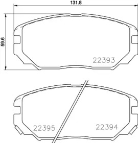 Комплект тормозных колодок PAGID T2497