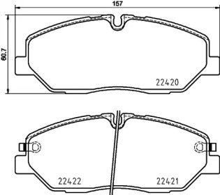 Комплект тормозных колодок PAGID T2595