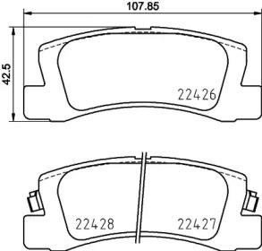 Комплект тормозных колодок PAGID T2573