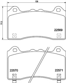 Комплект тормозных колодок PAGID T2586