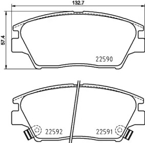 Комплект тормозных колодок, дисковый тормоз PAGID T2493