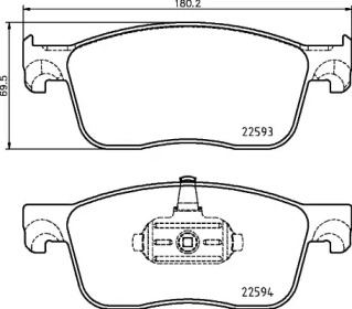 Комплект тормозных колодок PAGID T2666