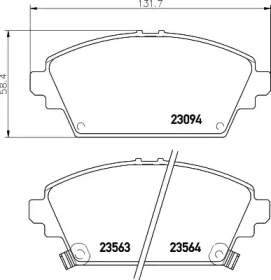 Комплект тормозных колодок PAGID T3111